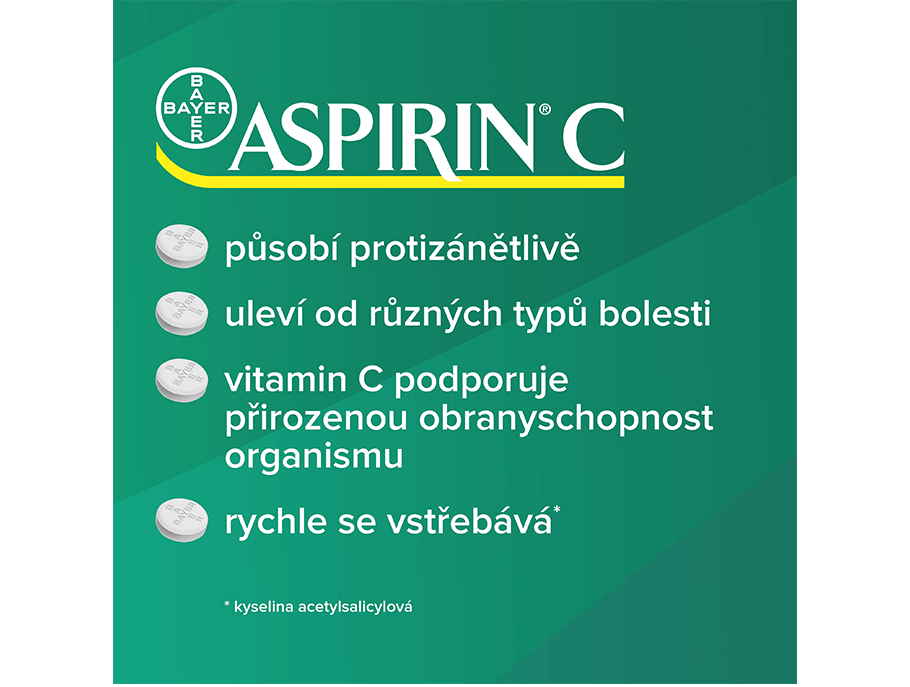 Aspirin C benefity